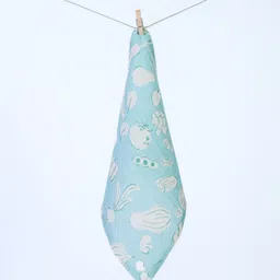 cocoon care Green & Blue Print Bamboo Cotton Face Towel-image-95