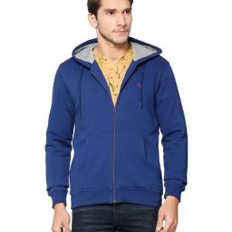 Allen Solly Blue Hooded Sweatshirt-image-84