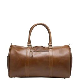 Teakwood Leathers Brown Medium Duffle Bag-image-52