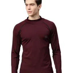 Chkokko Wine Regular Fit Sports T-Shirt-image-29
