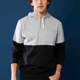 Campus Sutra Black Cotton Hoodie-image-85