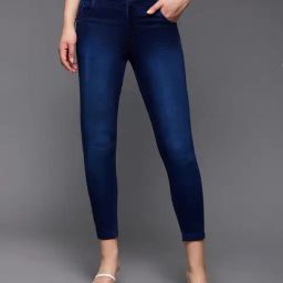 Miss Chase Navy High Rise Jeans-image-79