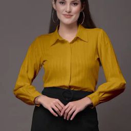 SELVIA Yellow Regular Fit Shirt-picture-47