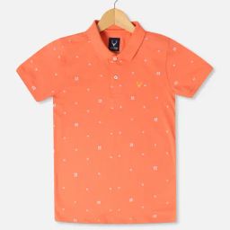 Allen Solly Junior Orange Printed Polo T-Shirt-image-50