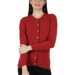 Monte Carlo Rust Wool Open Front Cardigan-image-32