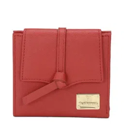 Van Heusen Red Solid Tri-Fold Wallet for Women-image-81