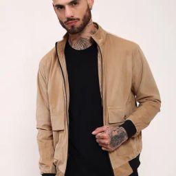 Showoff Beige Slim Fit Jacket-image-19