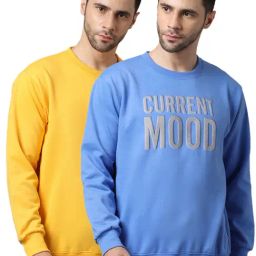 Vimal Jonney Yellow & Sky Blue Regular Fit Printed Sweatshirts - Pack of 2-image-78