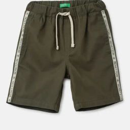 United Colors of Benetton Kids Olive Solid Shorts-image-85