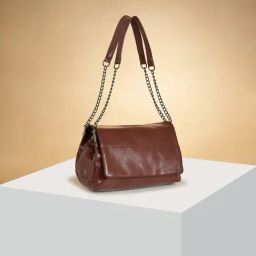 Forever Glam by Pantaloons Brown Solid Medium Shoulder Handbag-image-73