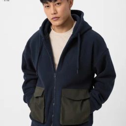 The Souled Store Midnight Mist Loose Fit Hooded Sweatshirt-picture-34
