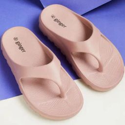 Ginger by Lifestyle Women's Dusty Salmon Pink Flip Flops-picture-40