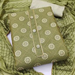 Ishin Ethnic Motifs Printed Gotta Patti Unstitched Dress Material-picture-38