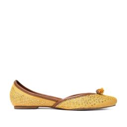 Folksong by W Women's Yellow Ethnic Juttis-image-2