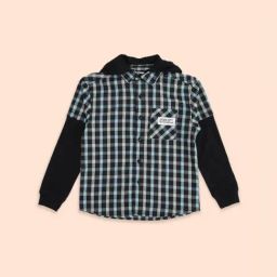Pantaloons Junior Navy Cotton Chequered Full Sleeves Shirt-image-14