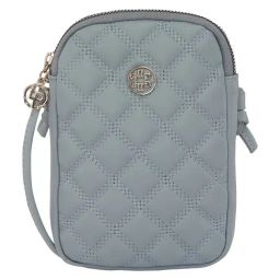 Lino Perros Soft Blue Quilted Medium Cross Body Bag-47