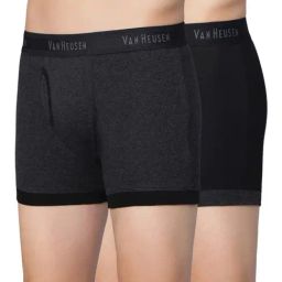 Van Heusen Regular Fit Anti Bacterial Colour Fresh Textured Trunks - Pack of 2-image-7