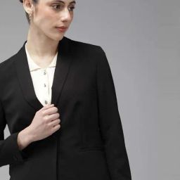Van Heusen Black Regular Fit Blazer-image-26