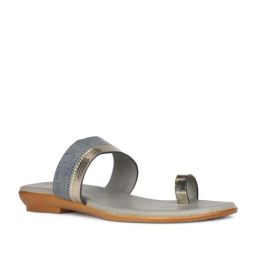 Bata Women's FELICE E Grey Toe Ring Sandals-26