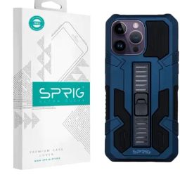 Sprig Armor with Stand Back Cover for iPhone 14 Pro (Blue)-image-92