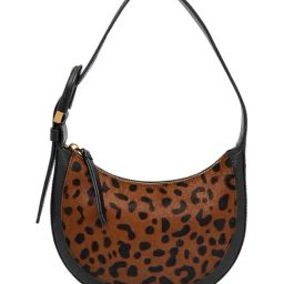 Fossil Harwell Brown Animal Effect Medium Leather Hobo Bag-43