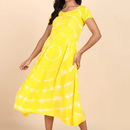 PinkTribe Women Tie and Dye Dyed A-Line Midi Dress-picture-37