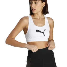 Puma White Logo Training Bra-image-64