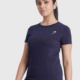 FUAARK Women Stretchex Solid Round Neck Cotton Slim Fit T-shirt-image-59