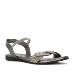 Bata Women's JAE E 24 Grey Ankle Strap Sandals-image-39