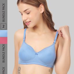 FUNAHME Pack Of 2 Lightly Padded Full Coverage T-shirt Bra With All Day Comfort-picture-57