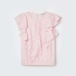 Fame Forever by Lifestyle Girls Pink Cotton Solid Woven Top-image-8