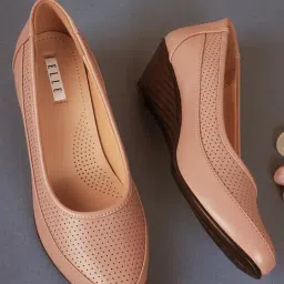 Elle Women's Peach Wedge Pumps-image-40