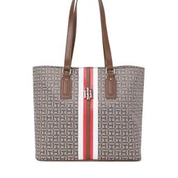 TOMMY HILFIGER 100% Polyester Beige Women Tote Bag-image-30