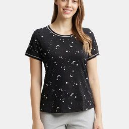 Jockey Black Printed T-Shirt-image-85