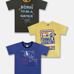 Here&Now X Game Begins Boys Set of 3 Assorted Printed T-shirts-45