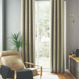 Bianca Tremezzo Grey Faux Silk 7 Ft. Door Curtain - Set of 2-35