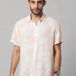 celio Celio* White Cotton Regular Fit Self Pattern Shirt-picture-5