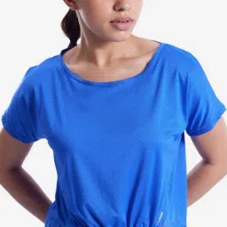 DOMYOS By Decathlon Indigo Blue Plain Crop T-Shirt-picture-33