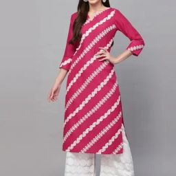 Skylee Pink Embroidered Straight Kurta-image-5