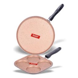 Sumeet Elegant Design Peach Aluminium Cookware Set-image-83
