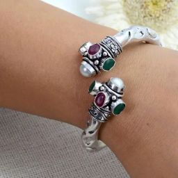 Teejh Trisha Multi coloured stone Bracelet Cuff Bracelet for Women-32