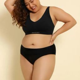 Van Heusen Women Wireless Anti Spillage Seamless Flatknit Bra - Black-picture-45