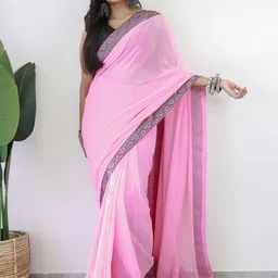 Anouk Rustic Zari Poly Georgette Ready to Wear Saree-49