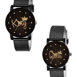Miss Perfect Unisex Set of 2 Printed Dial & Bracelet Style Straps Analogue Watch JK1224-picture-43