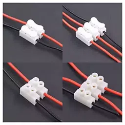 Rpi Shop 2 Way Push Wire Connector & 2 Way Terminal Barrier Block 2 Position Pack of 40 (White) image 5