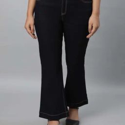 Aurelia Blue Cotton High Rise Jeans-image-66