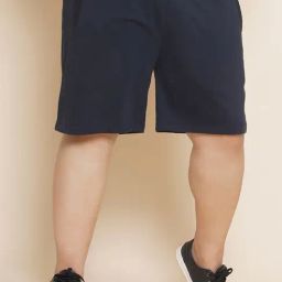 John Pride Navy Regular Fit Plus Size Shorts-image-46