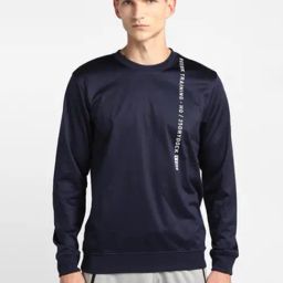 Reebok Navy Slim Fit Printed Sweatshirt-picture-17