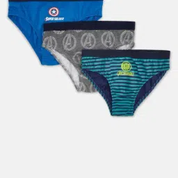 Pantaloons Junior Multicolor Printed Briefs (Pack Of 3)-image-84