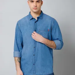 Cantabil Blue Regular Fit Shirt-picture-38
